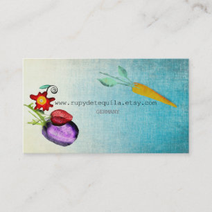 Veggies Watercolor Business Card