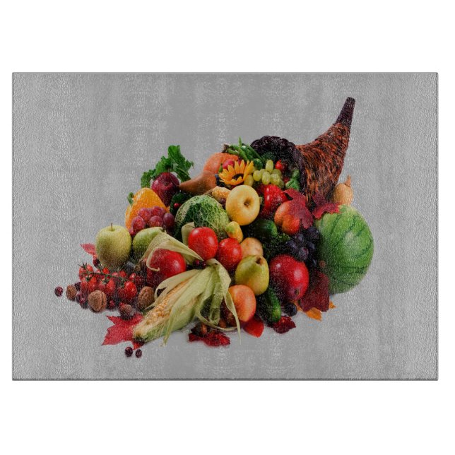 Vegies And Fruit Cornucopia  Cutting Board (Front)