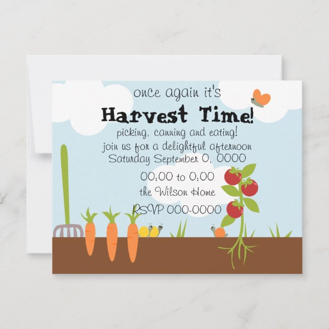 Vegtable Garden Invitation (Front)