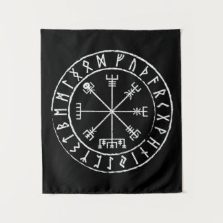 Vegvisir Distressed Artwork Tapestry