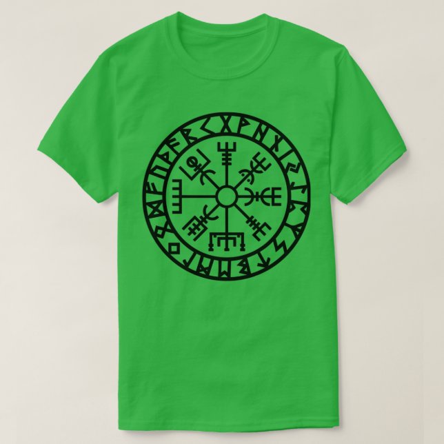 Vegvisir Futhark Runes Navigator Vikings Essential T-Shirt (Design Front)
