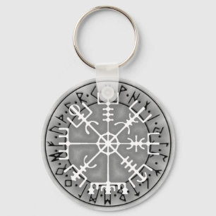 Vegvísir Icelandic magical amulet stave Key Ring