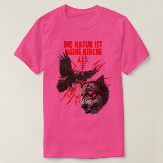 Vegvisir Odins Eye and Raven Vikings 5 T-Shirt (Design Front)