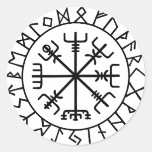 “Vegvisir”  pegatina coche Classic Round Sticker