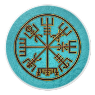Vegvisir. The Magic Navigation Viking Compass Ceramic Knob