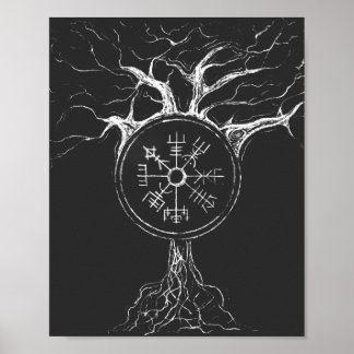Vegvisir Tree Of Life Poster