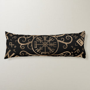 Vegvisir Tree of life Yggdrasil and Runes Body Cushion