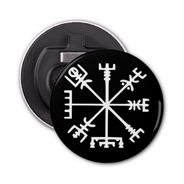 Vegvísir (Viking Compass) Bottle Opener (Front)