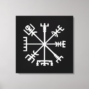 Vegvísir (Viking Compass) Canvas Print