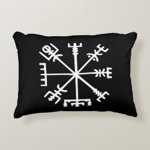 Vegvísir (Viking Compass) Decorative Cushion