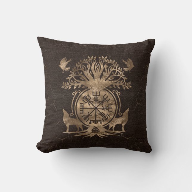 Vegvisir - Viking Compass Ornament Cushion (Front)