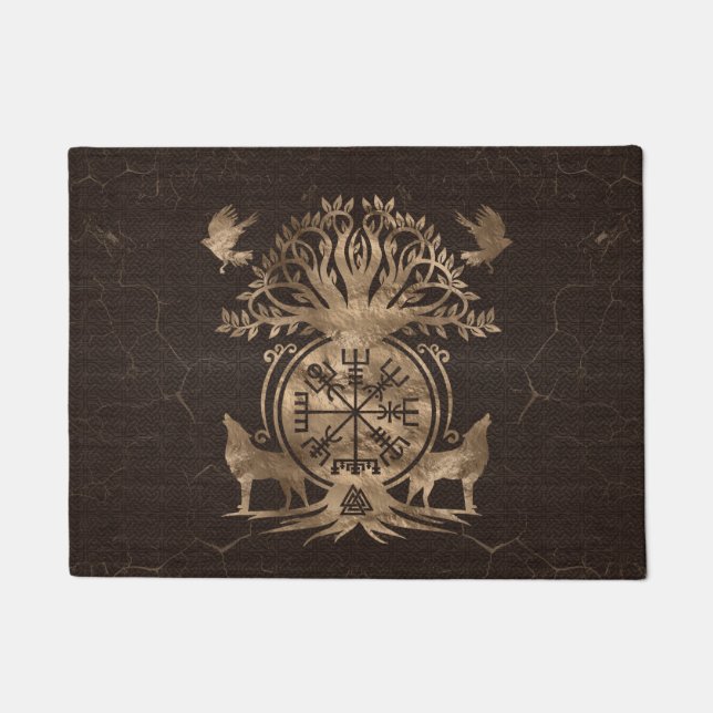 Vegvisir - Viking Compass Ornament Doormat (Front)