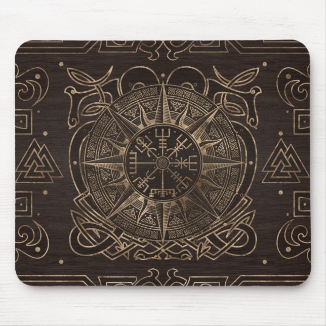 Vegvisir - Viking Compass Ornament Mouse Mat (Front)