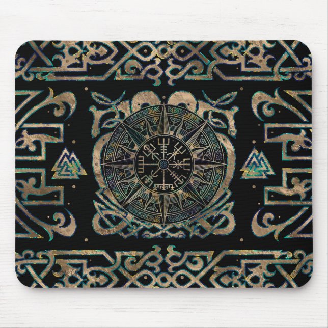 Vegvisir - Viking Compass Ornament Mouse Mat (Front)