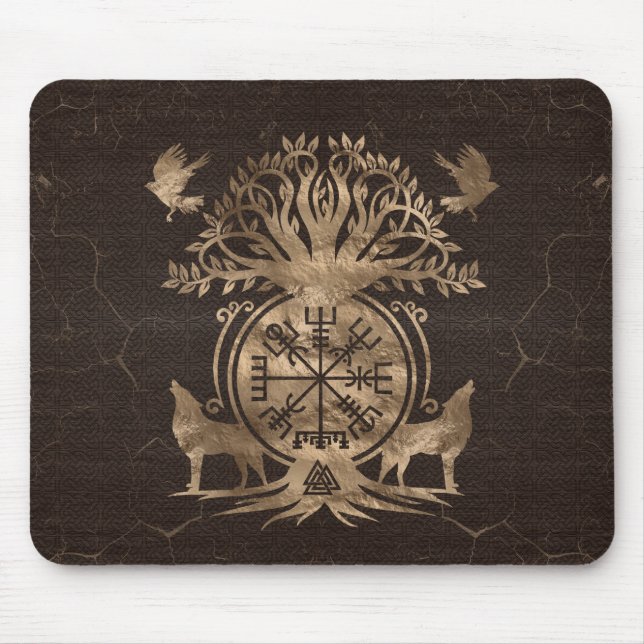 Vegvisir - Viking Compass Ornament Mouse Mat (Front)