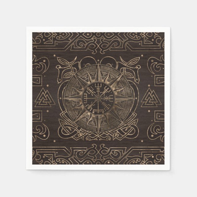 Vegvisir - Viking Compass Ornament Napkin (Front)
