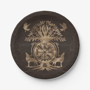 Vegvisir - Viking Compass Ornament Paper Plate