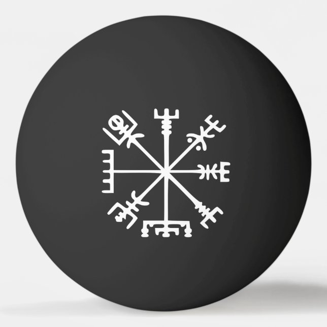 Vegvísir (Viking Compass) Ping Pong Ball (Front)