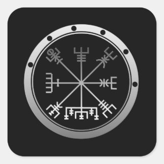 Vegvisir Viking Compass Square Sticker