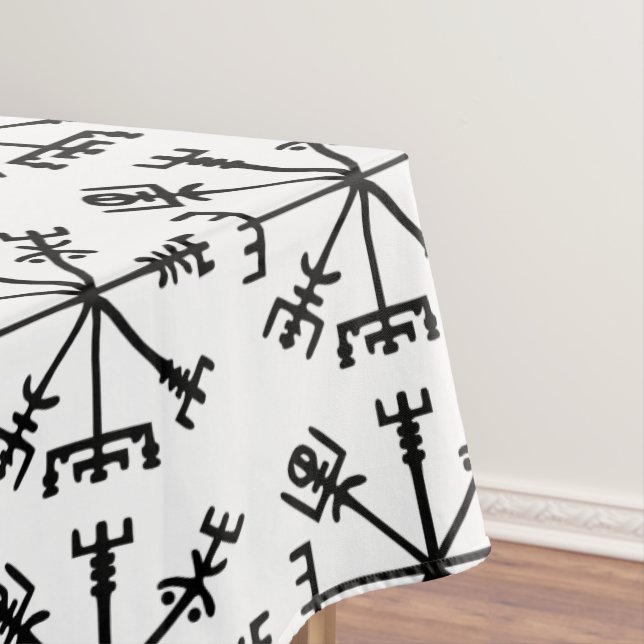 Vegvísir (Viking Compass) Tablecloth (In Situ)