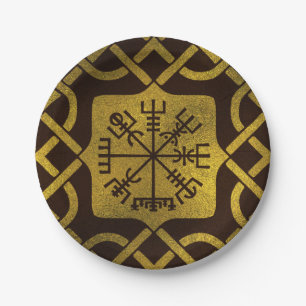 Vegvisir - Viking  Navigation Compass Paper Plate
