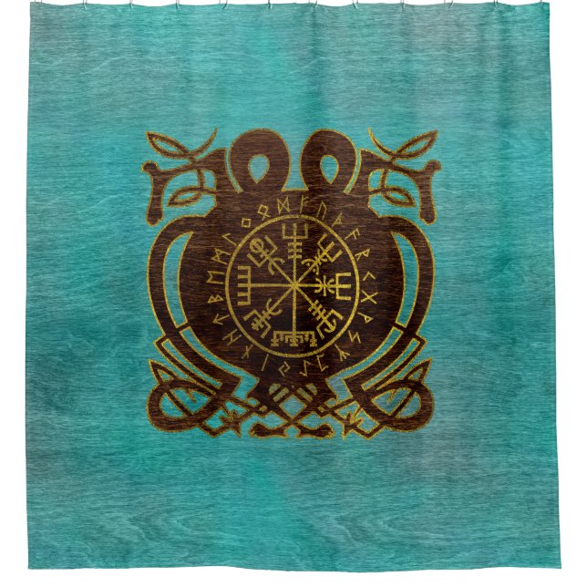 Vegvisir - Viking  Navigation Compass Shower Curtain (Front)