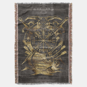 Vegvisir - Viking  Navigation Compass Throw Blanket