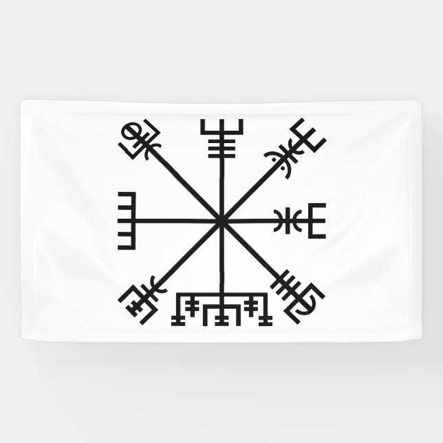 Vegvisir Viking Symbol Banner (Horizontal)
