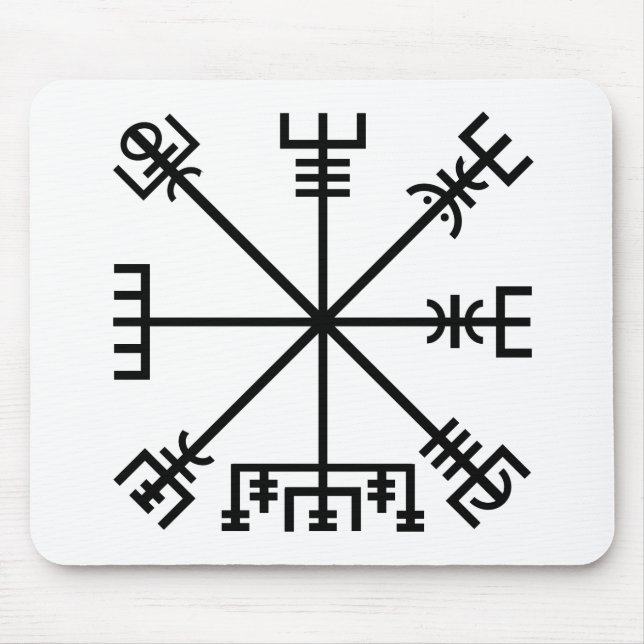 Vegvisir Viking Symbol Mouse Mat (Front)