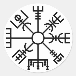 vegvisir Viking Symbol Norse Shield Odin Classic Round Sticker