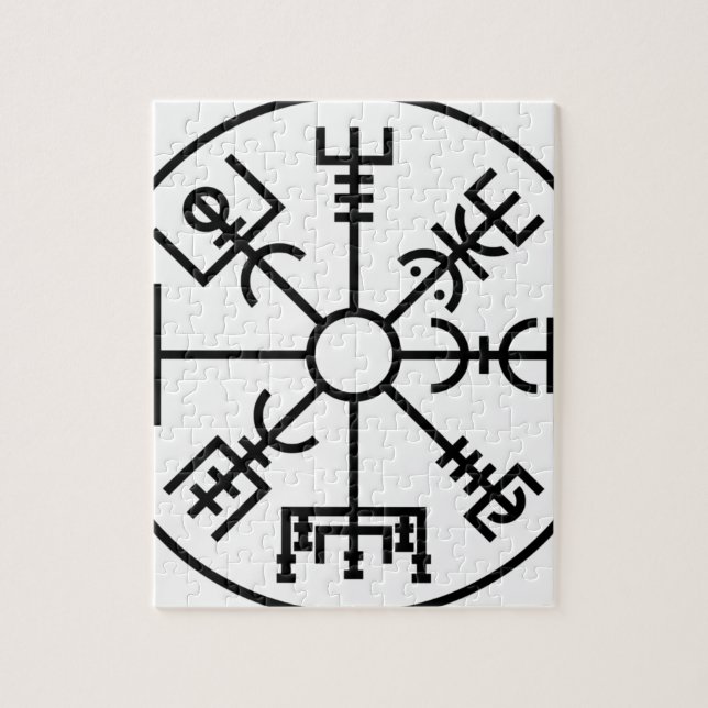 vegvisir Viking Symbol Norse Shield Odin Jigsaw Puzzle (Vertical)