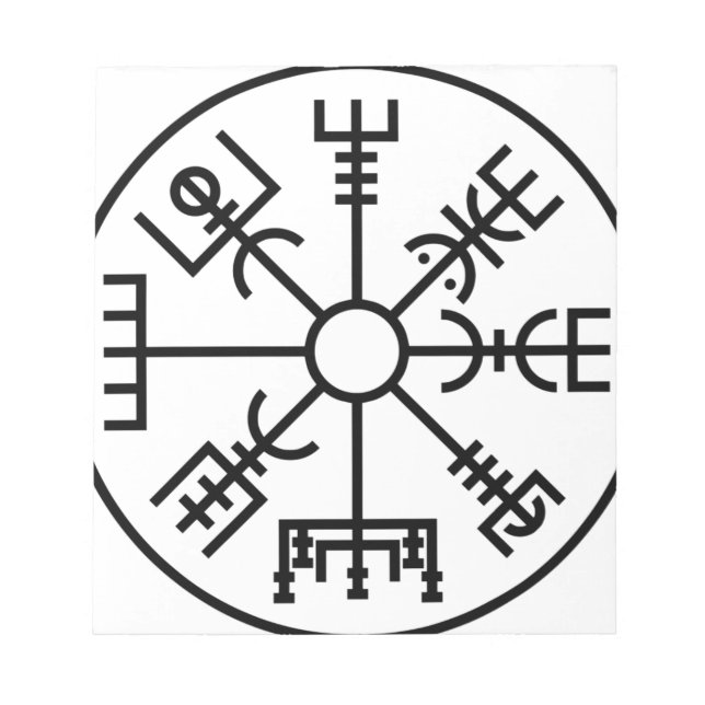 vegvisir Viking Symbol Norse Shield Odin Notepad (Front)