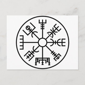vegvisir Viking Symbol Norse Shield Odin Postcard