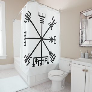 Vegvisir Viking Symbol Shower Curtain