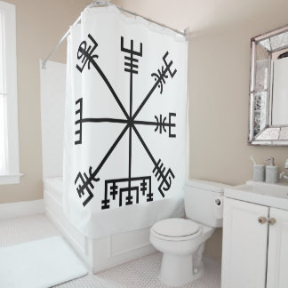 Vegvisir Viking Symbol Shower Curtain
