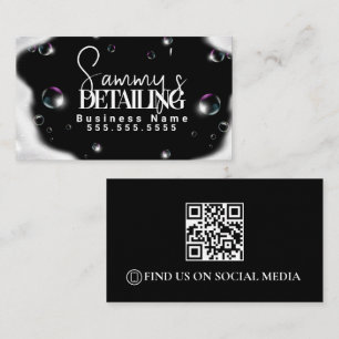 Vehicle Detailing QR Code Business Card