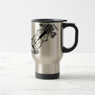 Vehicle frame travel mug