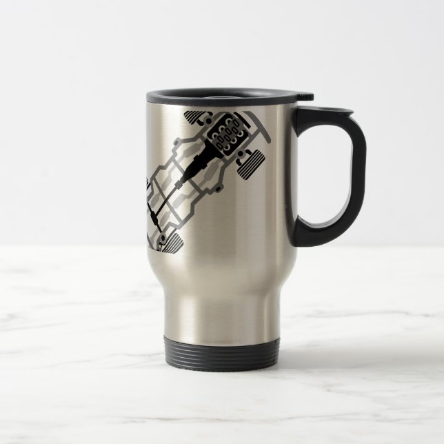 Vehicle frame travel mug (Right)