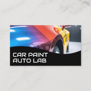 Vehicle in Paint Booth   Auto Care Services Business Card