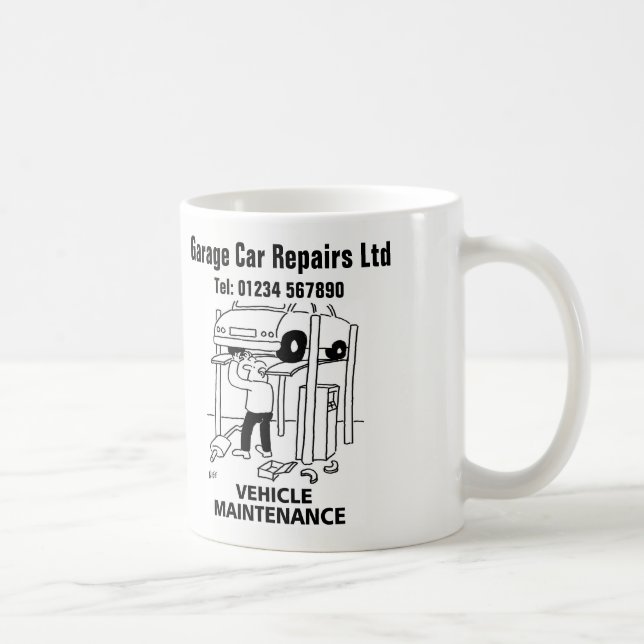 Vehicle Maintenance Cartoon Mug (Right)