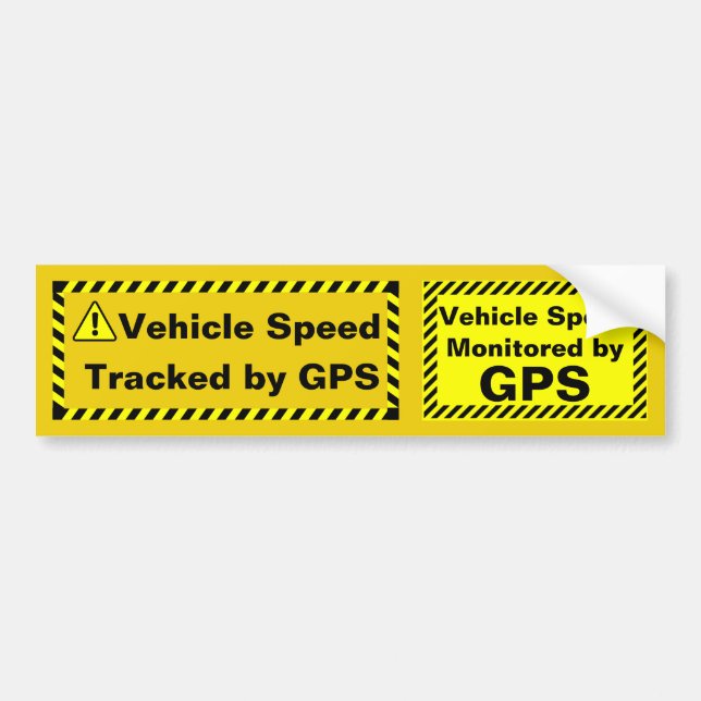 Vehicle Speed Monitored by GPS Dual Sticker (Front)