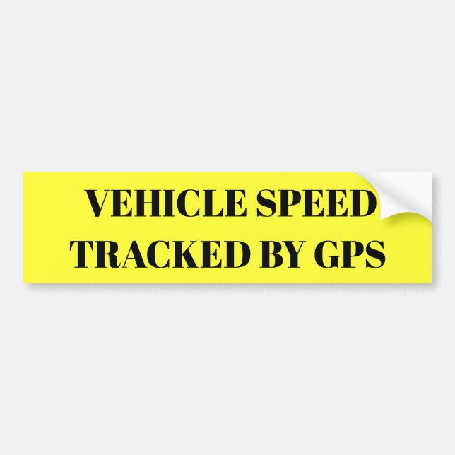 Vehicle Speed Tracked by GPS Yellow sticker (Front)