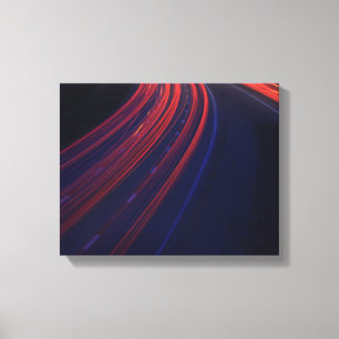 Vehicle Traffic Tail Light Trails Canvas Print