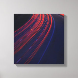 Vehicle Traffic Tail Light Trails Canvas Print