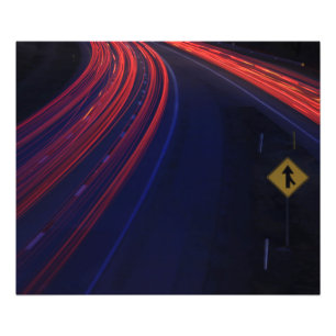 Vehicle Traffic Tail Light Trails Photo Print