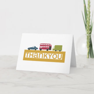 Vehicles Thankyou Thank You Card
