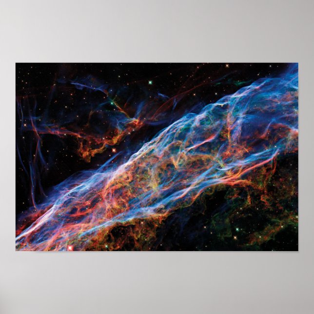 Veil Nebula NASA Hubble Space Photo Poster (Front)