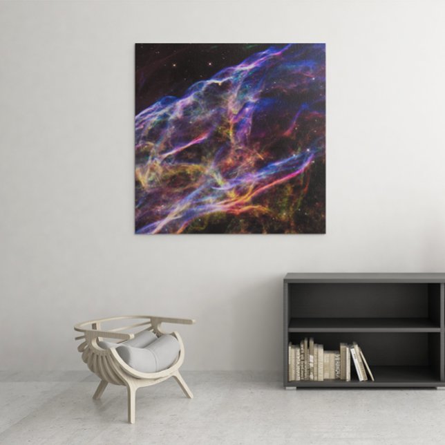 Veil Nebula Supernova Remnant Square Canvas Print (Creator Uploaded)