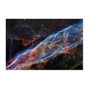 Veil Nebula Supernova Remnants Hubble Telescope Acrylic Print
