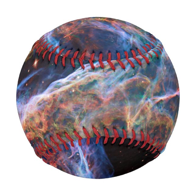 Veil Nebula Supernova Remnants Hubble Telescope Baseball (Front)